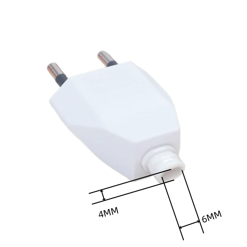 Male/Female 2.5A EU Wiring Plug Socket Extension Power Cable Connector Female Male 2 Pole EU Power Cord Electric Plug Converter