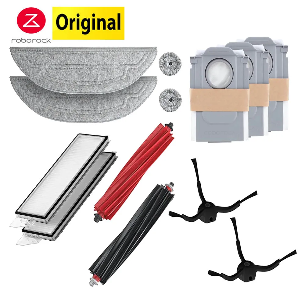 Originele Roborock S8 MaxV Ultra Accessoire van DuoRoller Hoofdborstel HEPA Filter Zijborstels Stofzak Mop Doek Onderdelen Optioneel