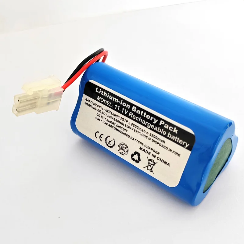 Rechargeable Type Li-ion Battery 11.1V 10.8V 2600mAh 3200mAh 18650 3S1P For TOTAL TVCRR30201 Robot Vacuum Cleaner Battery Pack