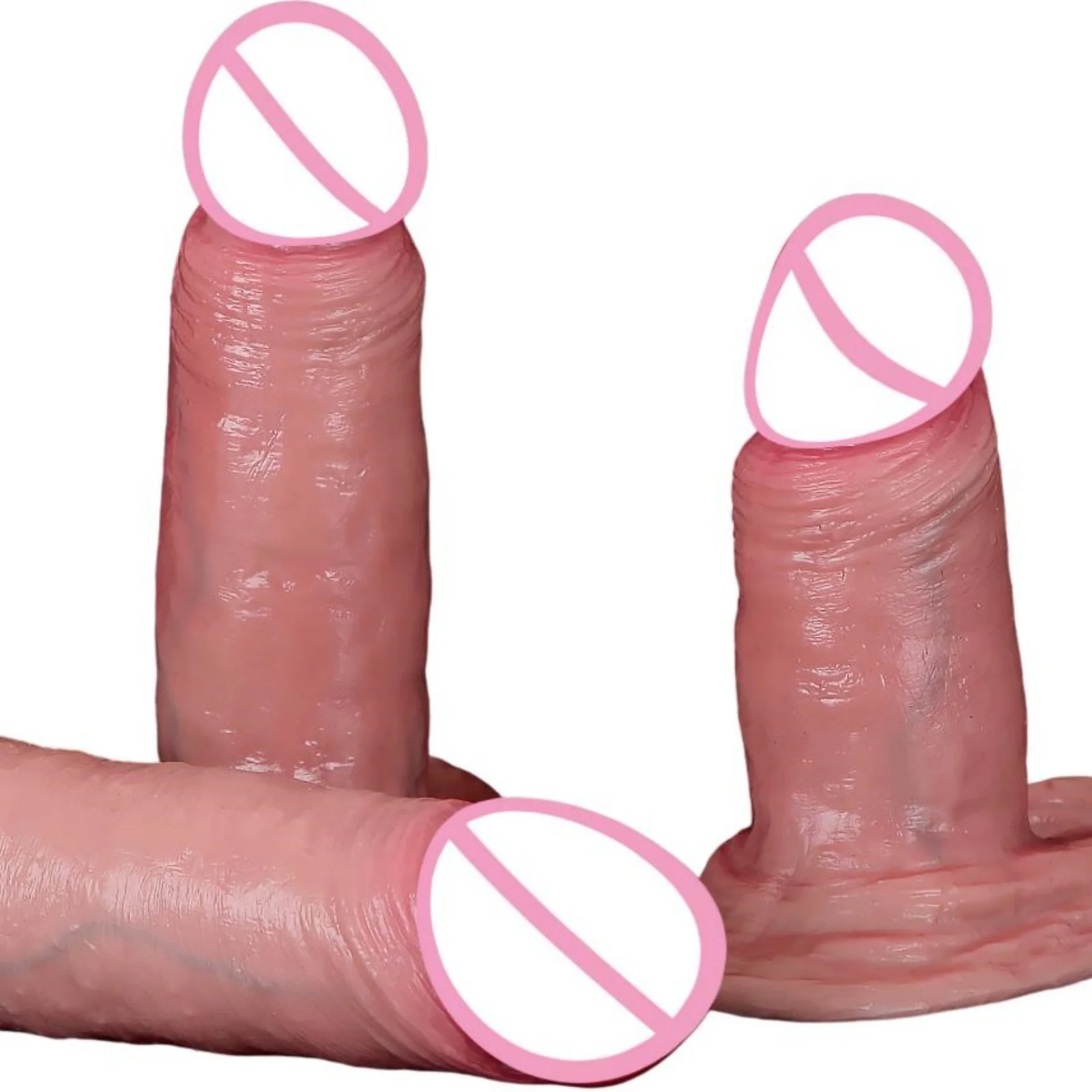 Realistic Penis Sleeve Sex Toy for Men Dick Silicone Condom Reusable Cock Sleeve Penis Extender Male Couples Cock Ring Adult Toy view 5
