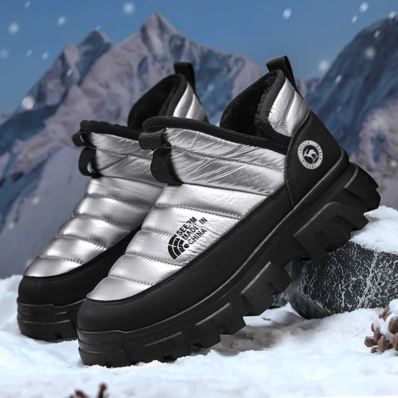 

Зимние ботинки для мужчин. Бархатные мужские кроссовки. Ботильоны. Мягкие и удобные. Износостойкие, нескользящие. Новые.