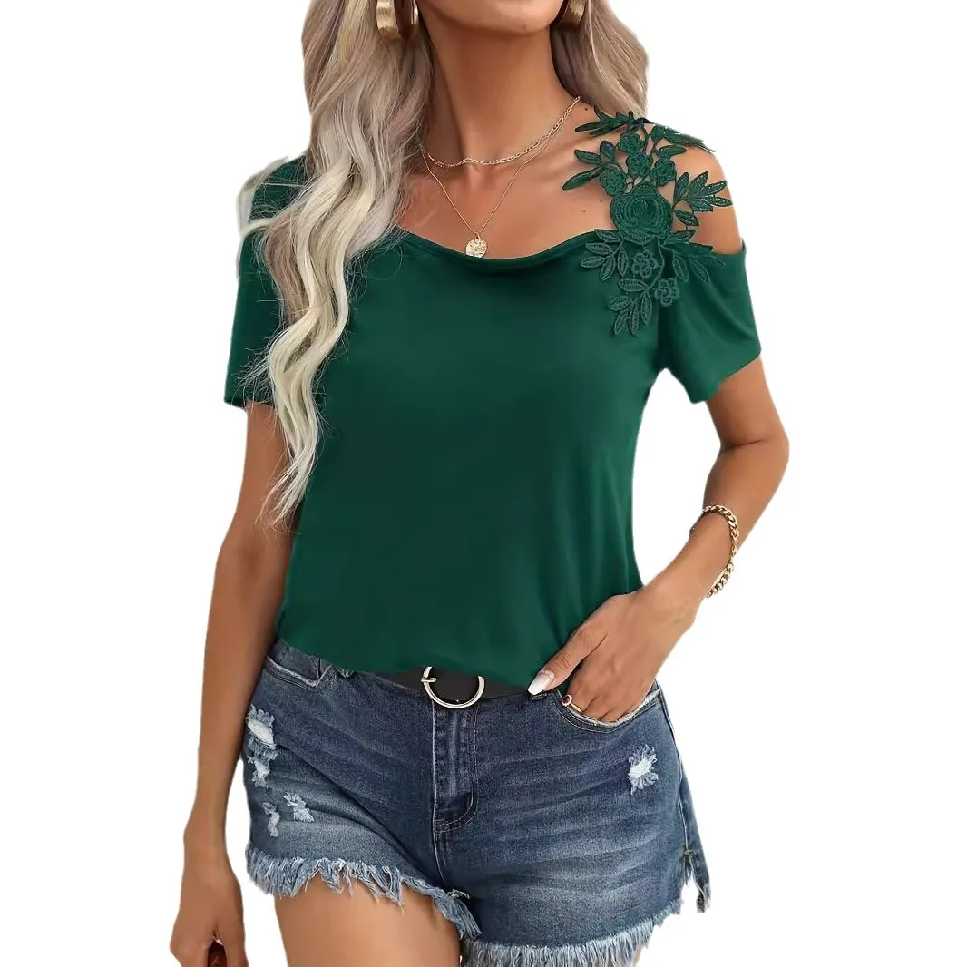 Women's Summer Lace One Shoulder Top - usage example