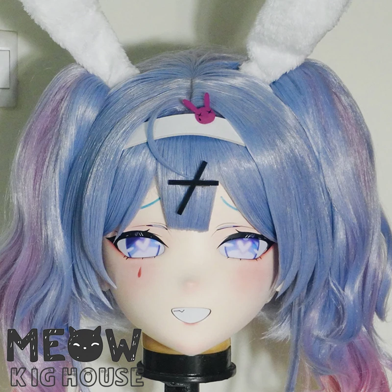 

(MEO437) Customize Handmade Full Head Lockable Crossdress Male to Female Japanese Cartoon Anime Game Character Kigurumi Mask