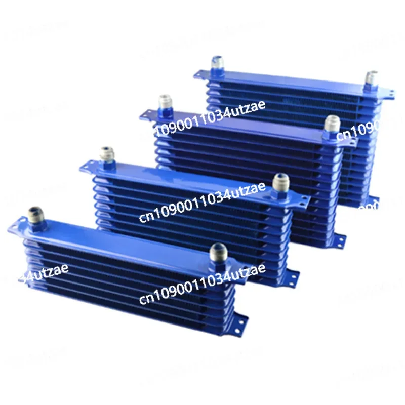 Car Modification Blue Black Japanese 7/10/13/15 Row Radiator Oil Cooler Universal Radiator