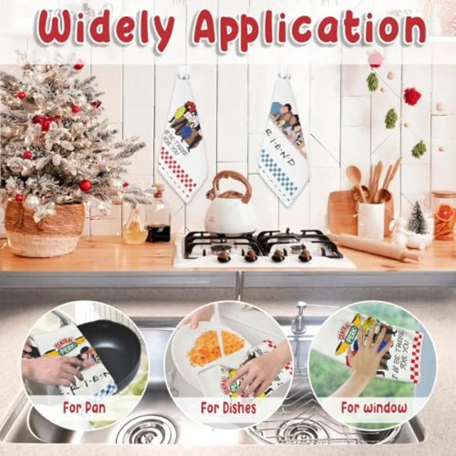 الأصدقاء برنامج تلفزيوني البضائع 2 قطعة عيد الميلاد أصدقاء عرض مناشف المطبخ الهراء ماصة أطباق اليد المناشف للحمام المطبخ