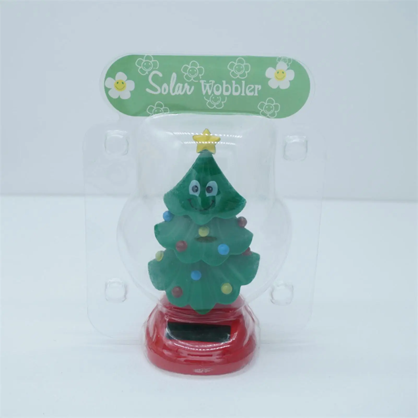 Christmas Tree Solar Powered Dancing Toy Automatic Swinging Christmas Tree Car Interior Dashboard Shake Head Decoration Ornament