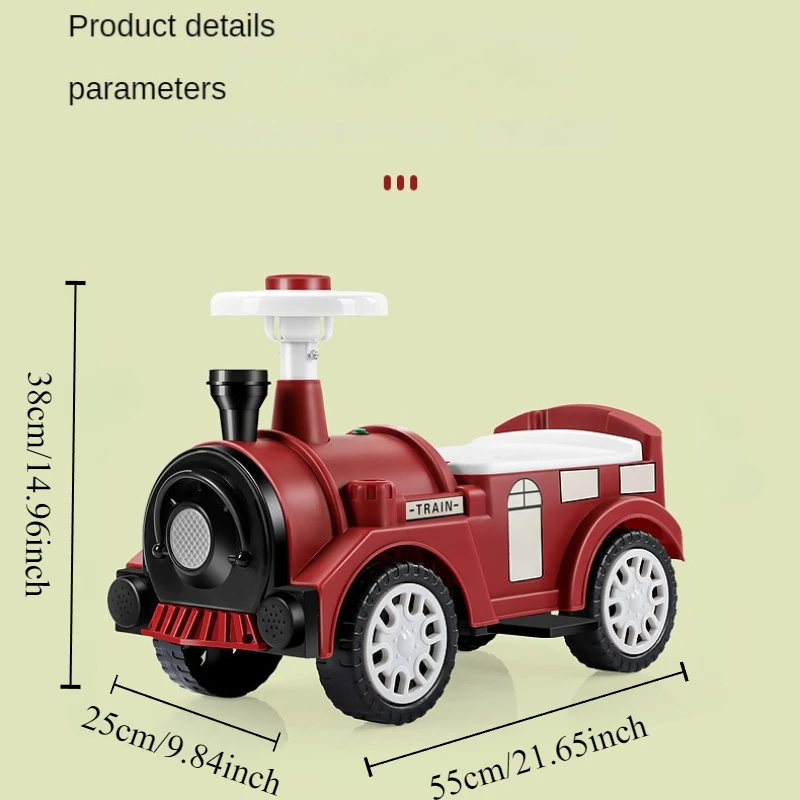 아이들을 위한 라이드 온 장난감 라이트와 음악이 있는 레트로 밸런스 바이크 밸런스 카 장난감 유아용 생일 선물 소년 소녀용