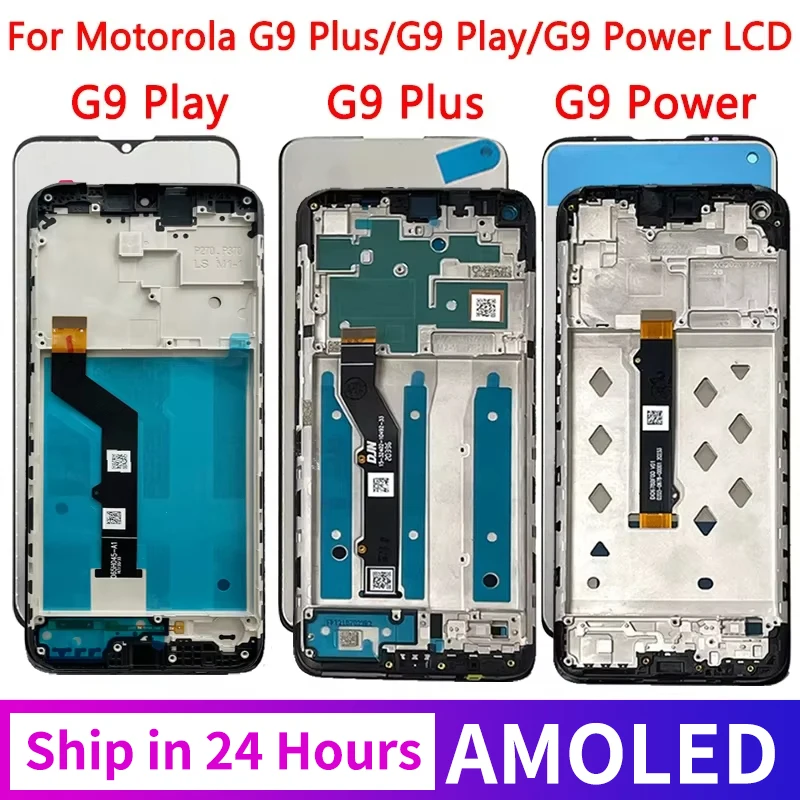 Tested For Motorola moto G9 Play XT2083-1 Lcd Touch Digitizer Assembly For Moto G9 Plus XT2087-1 Display G9 Power XT2091-3 LCD