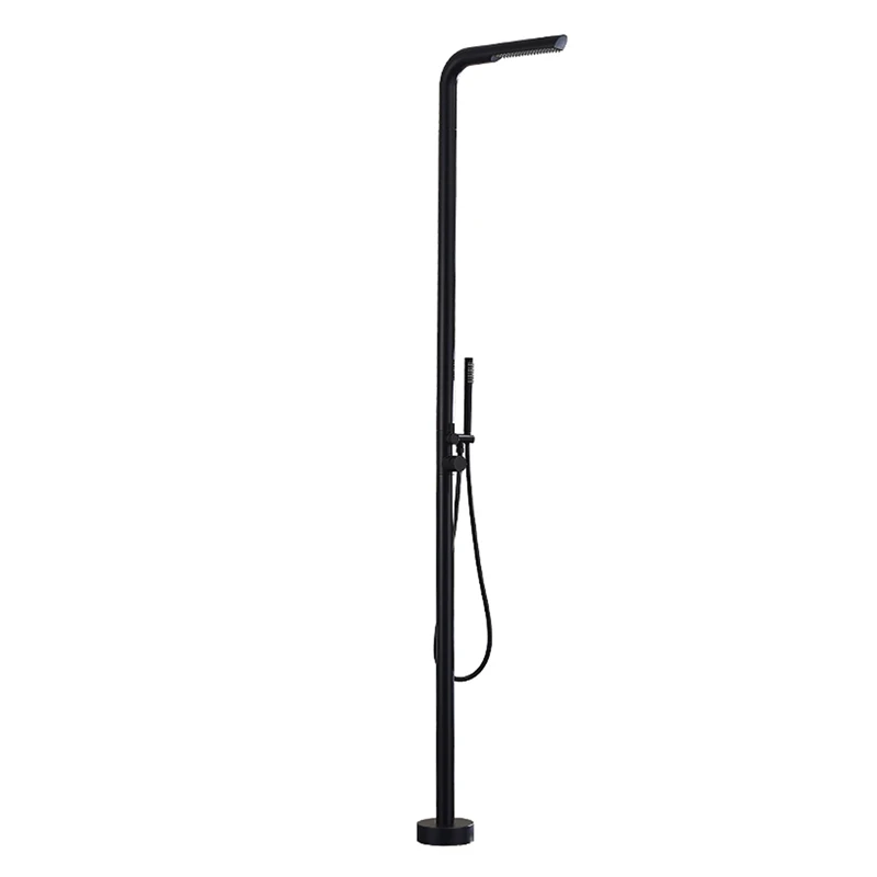 

Stainless steel poolside beach outdoor floor floor shower post patio shower hot and cold shower head set