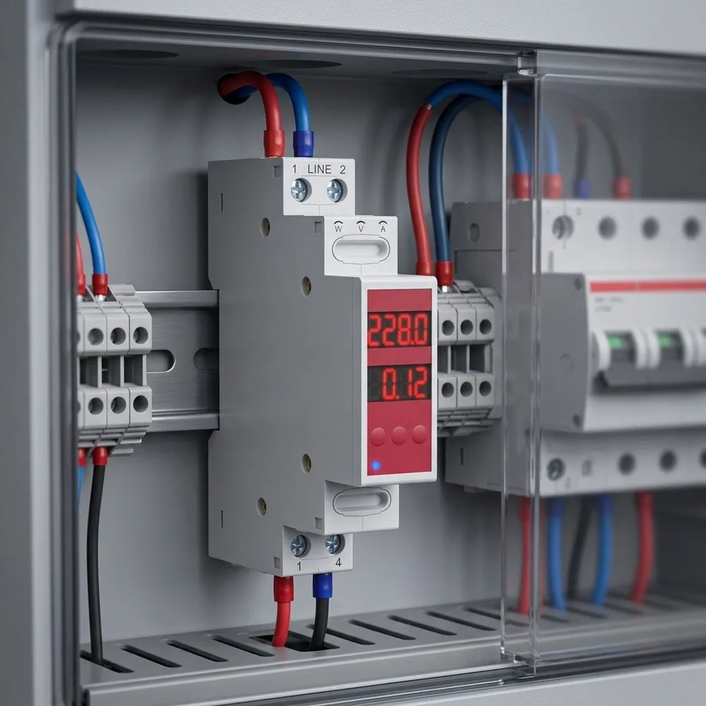 For Smart Home For WiFi Switch 16A 2P for US Split Phase Wiring Real Time Power Data Overvoltage Alarm Compatible