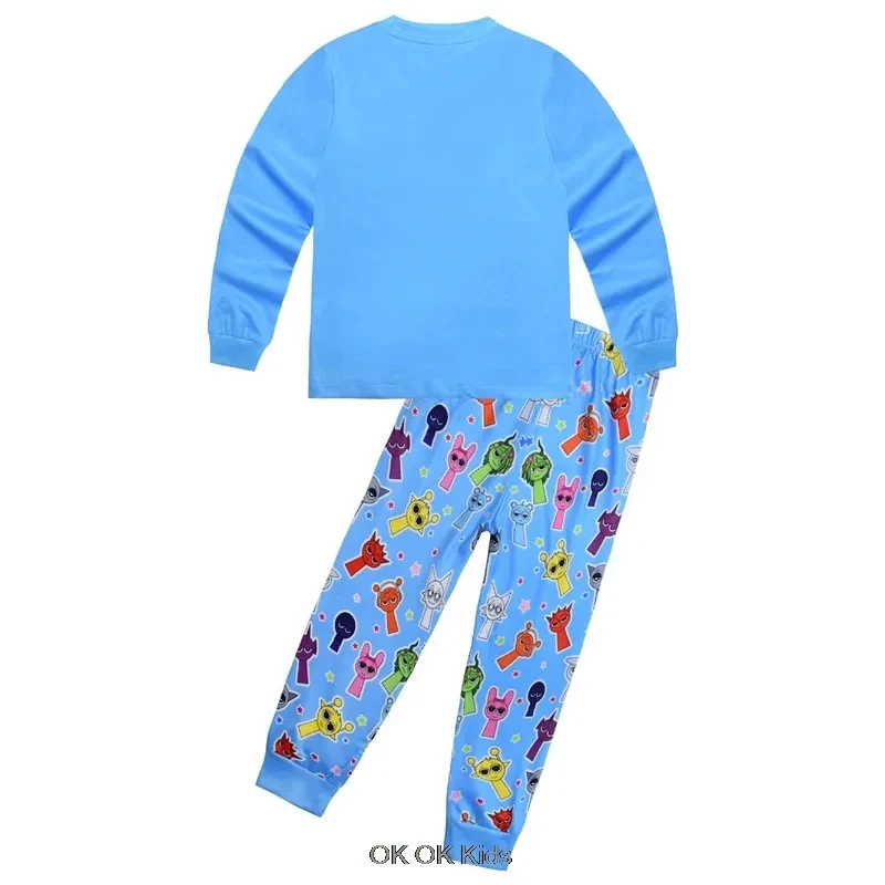 Disfraces de Halloween para Cosplay ★ Conjuntos de Ropa para Niña, Pijamas Hot Sprunki para Bebés, Ropa de Dormir Infantil con Estampado de Dibujos Animados ☆ Nuevo