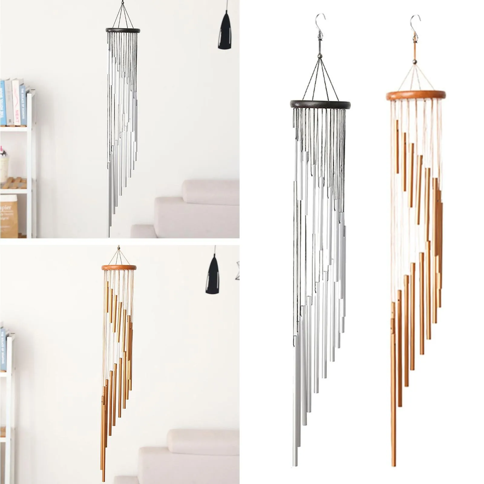 36" Wind Chimes Outdoor Garden Chimes 18 Alum Tubes for Wall Hanging Ornaments