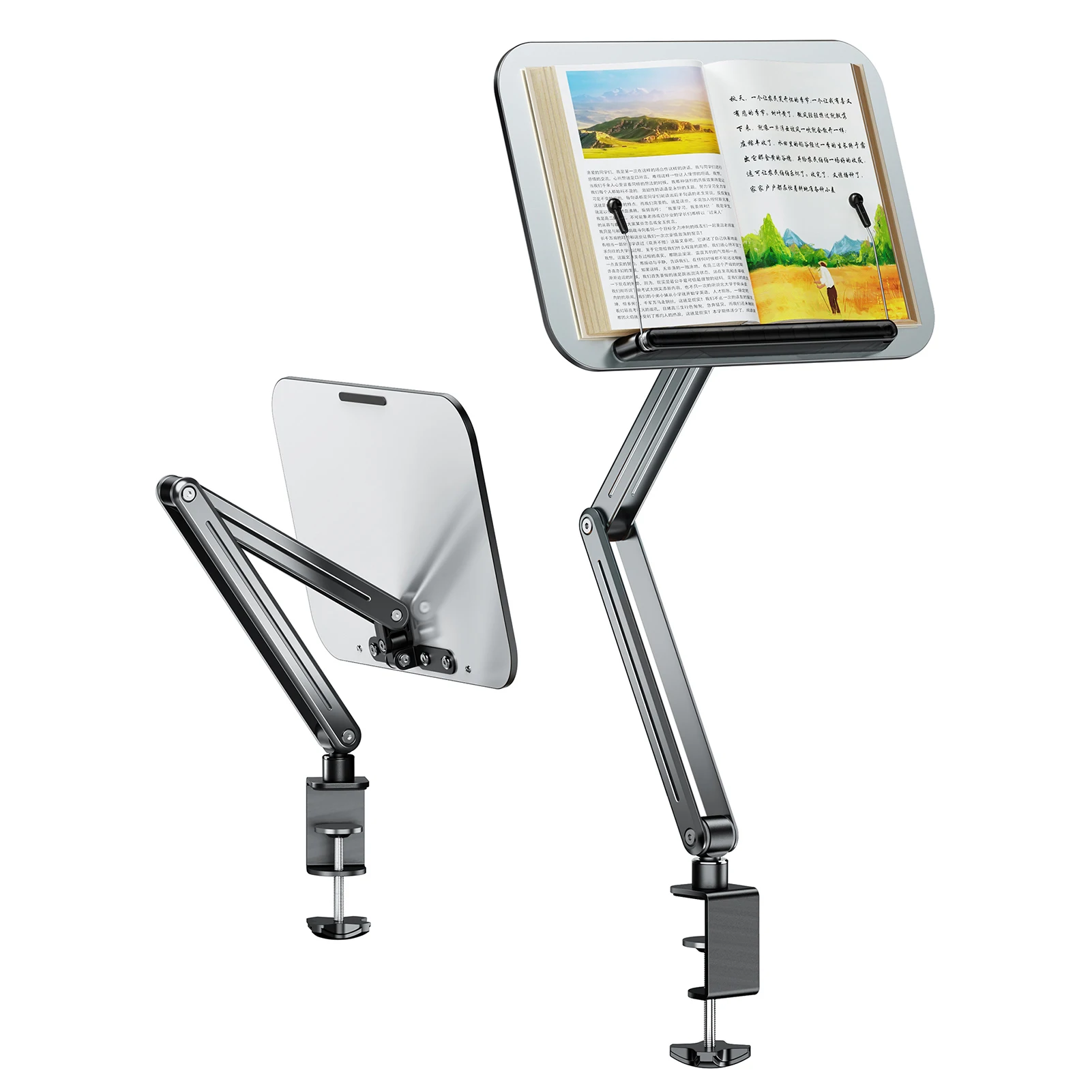 desktop-book-stand-for-reading-with-cantilever-arm-360°-rotating-and-foldable-book-holder-for-14-173in-ereader-textbook-rec