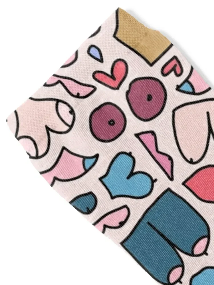 modern tit pattern Socks Sports Crossfit Heating sock set Boy Child Socks Women's