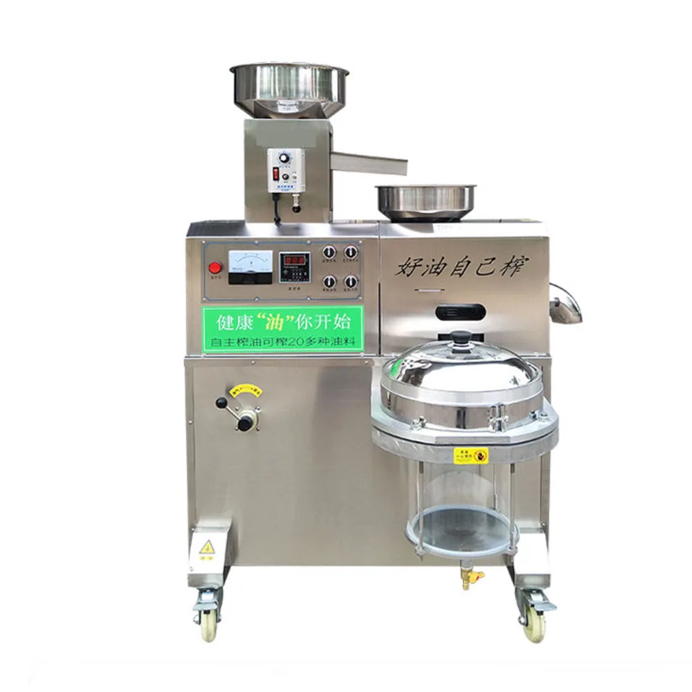 Heating Pressing Walnut Oil Machine Cocoa Butter Oil Extraction Press Machine Sesame Oil Making Machine