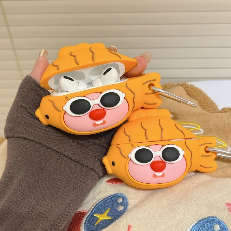 소프트 실리콘 무선 이어버드 보호 커버 케이스, 패션 3D 푸드 디자이너, 애플 에어팟 2, 에어팟 프로용