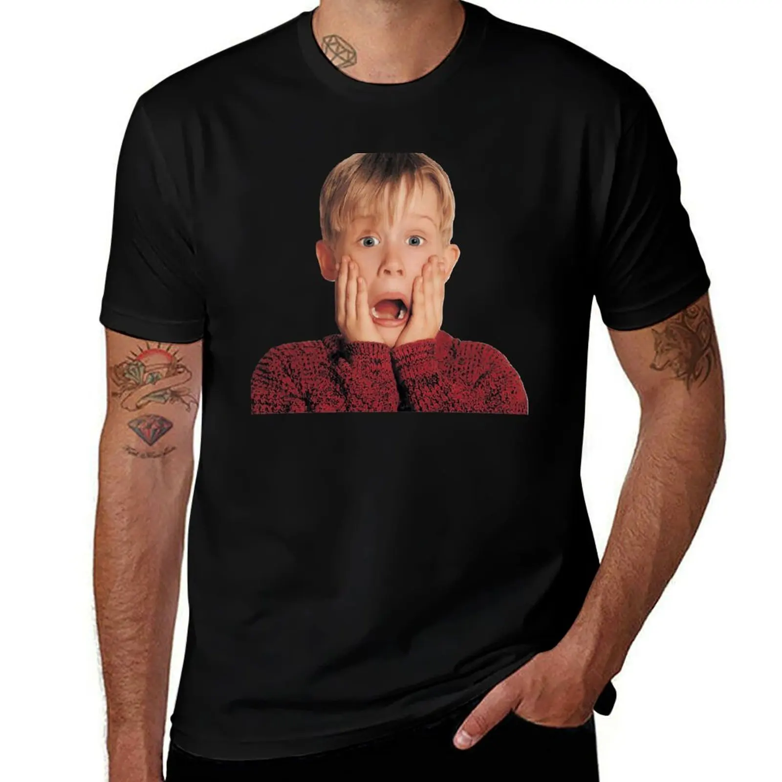 Home Alone T-Shirt Gym Wear Breathable Short Sleeve Tee T-Shirt