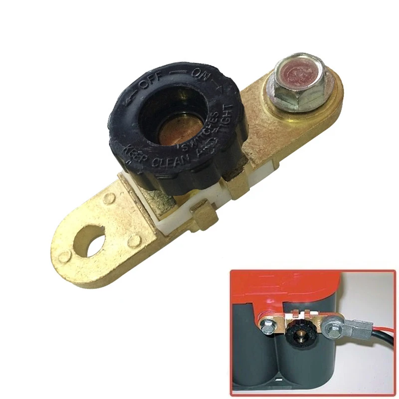 Terminal de enlace de batería de coche, desconexión de corte rápido, interruptor de apagado maestro, interruptor de corte de batería de latón chapado en aleación de Zinc, 12V