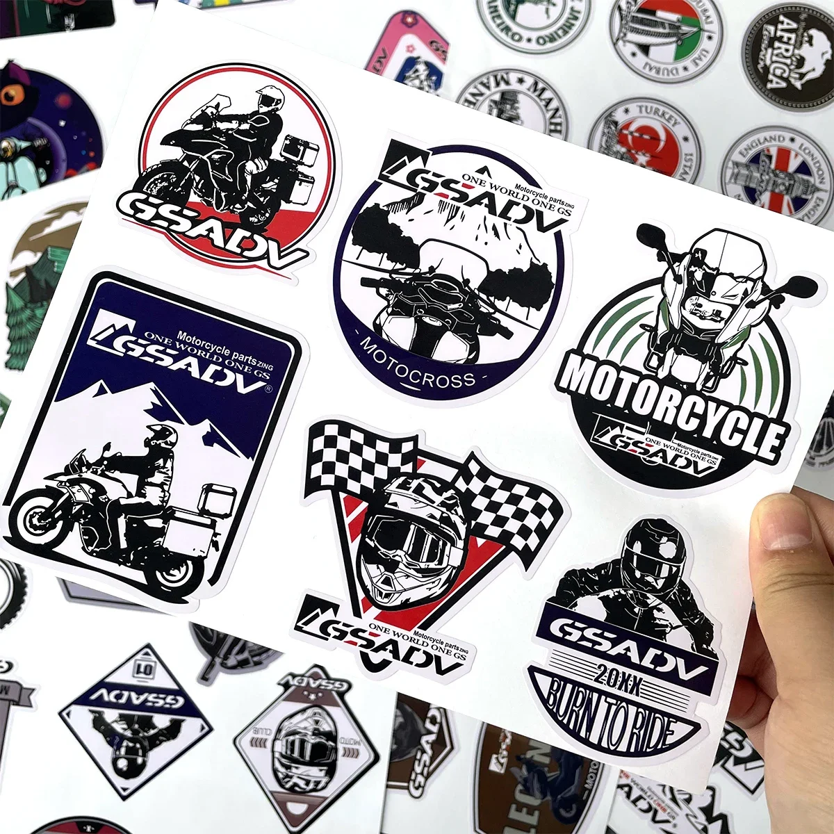 GS ADV Motorcycle Stickers Body Windshield Tail Box Helmet Decals Accessories For BMW S1000RR S1000R R1250GS R1200 GS Adventure