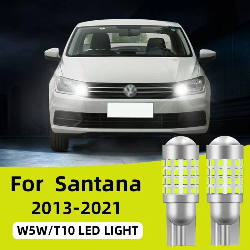 

2PCS T10 Led Bulb for 2013-2021 Volkswagen Santana W5W 194 168 501 width lights side marker position Car Signal Lamp 12V 24V