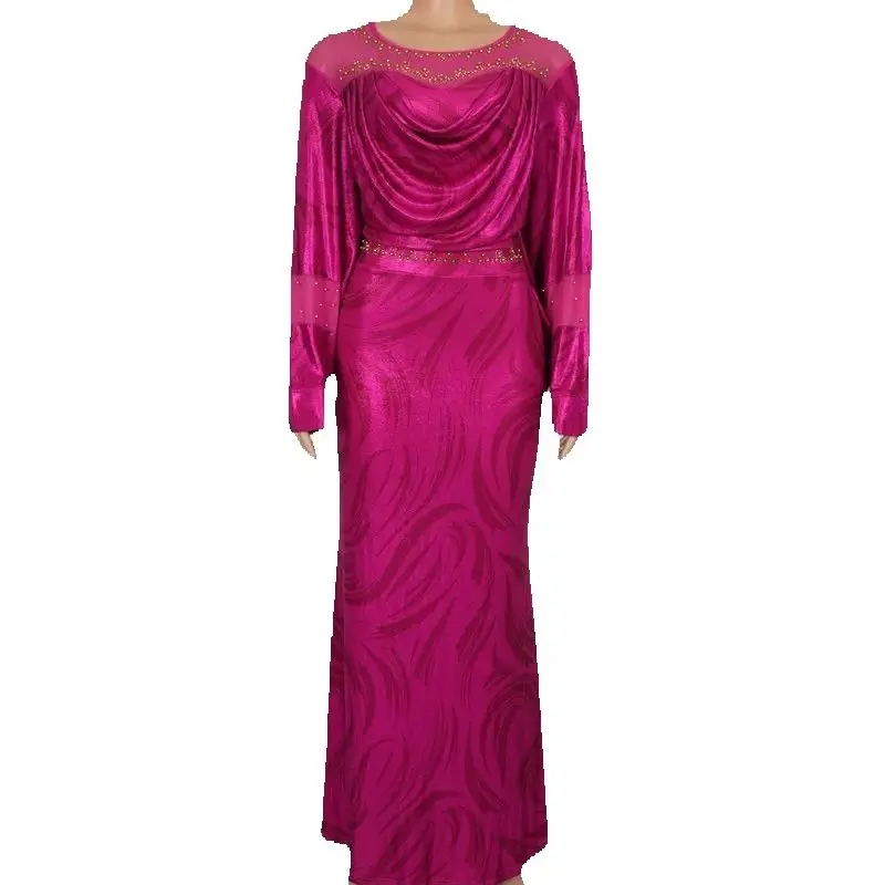 

plus Size African Luxury Abaya Dress for Women Long Sleeves Birthday Party Wedding Gown Elegant African Clothing