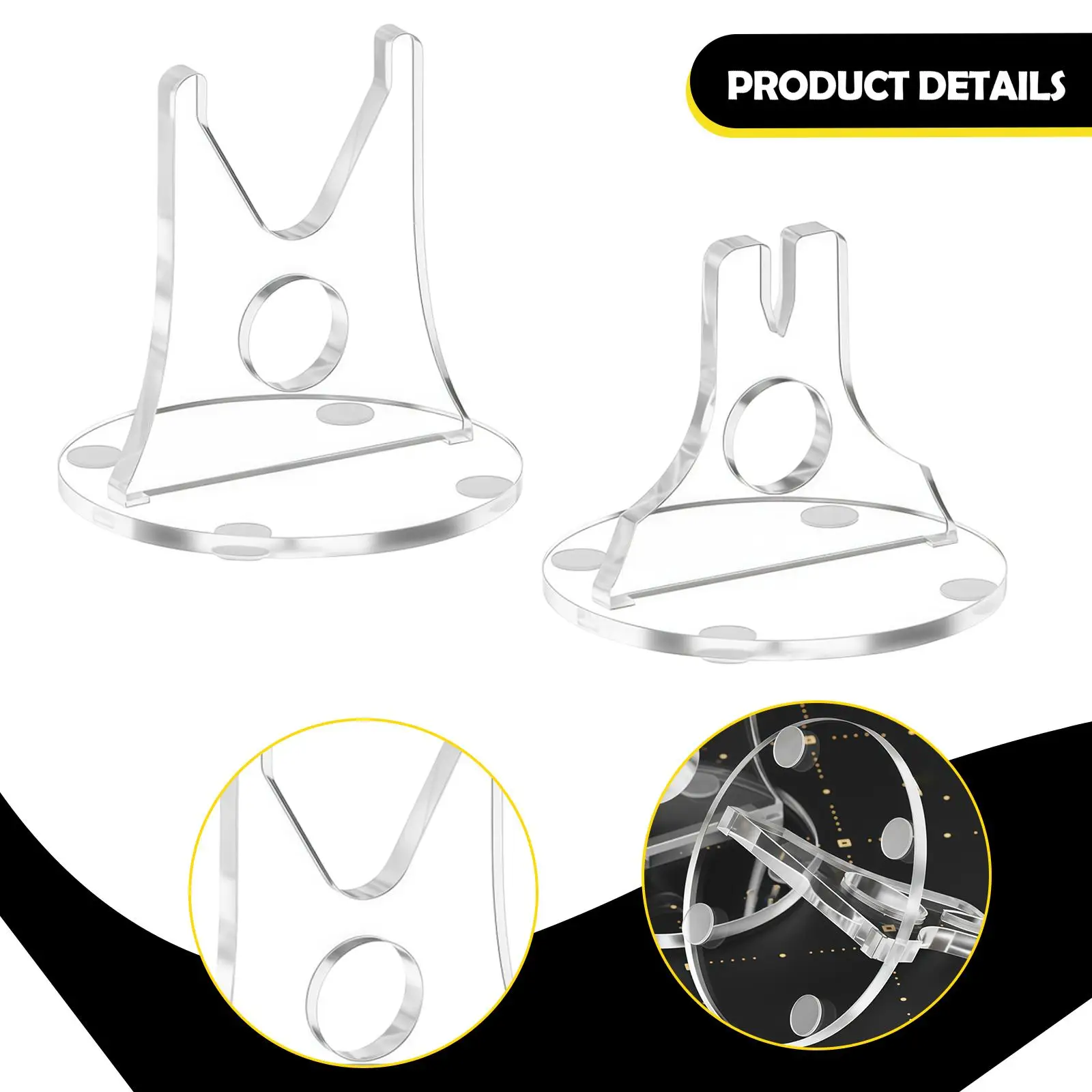 Multi Place Acrylic Knife Display Stand Wear Resistant Desktop Collections Holder Rack for Kitchen Storage Organization