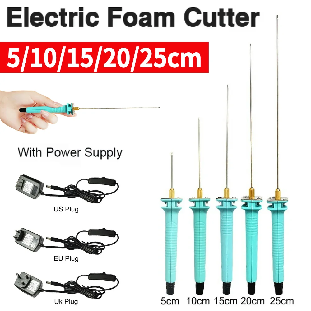 25cm/20cm/15cm Foam Cutter Pen Hot Wire Knife Portable Fast Heating 110V-240V For Low Density Foam Pearl Cotton Cutting Tools