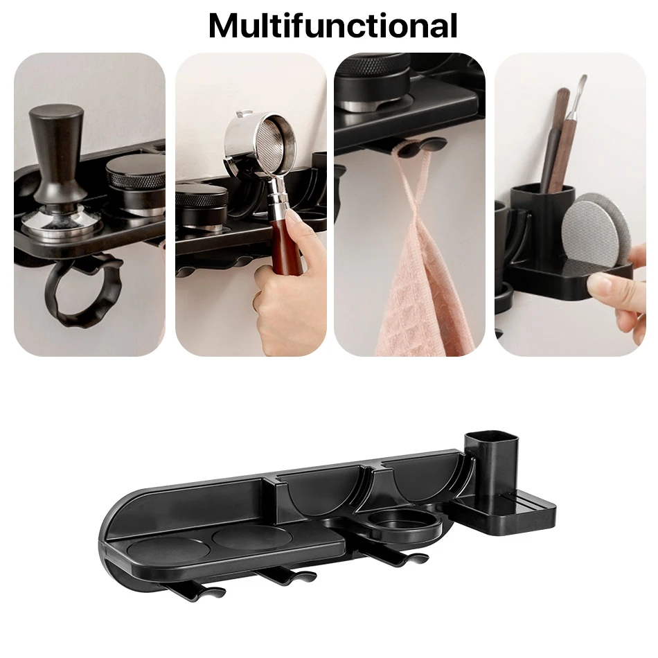 Espresso Accessories Holder Station Wall Mounted Organizer for Coffee Tamper Portafilter Storage Shelf for Bar Home Office