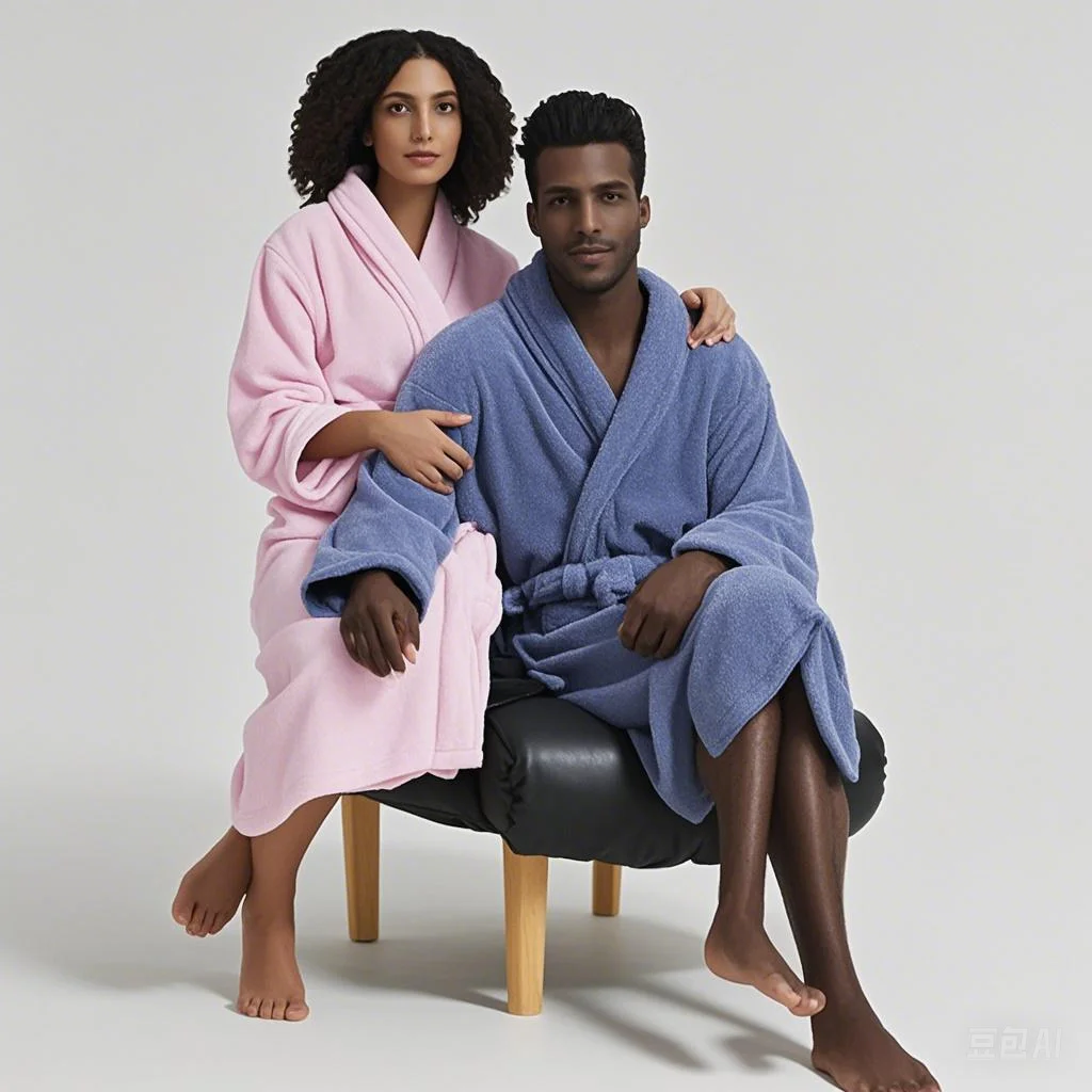 Men's Winter Bathrobe 100% Cotton Lengthened Shawl Bathrobe Home Clothes Long Sleeved Robe Men Robe Towel Fleece Bridesmaid