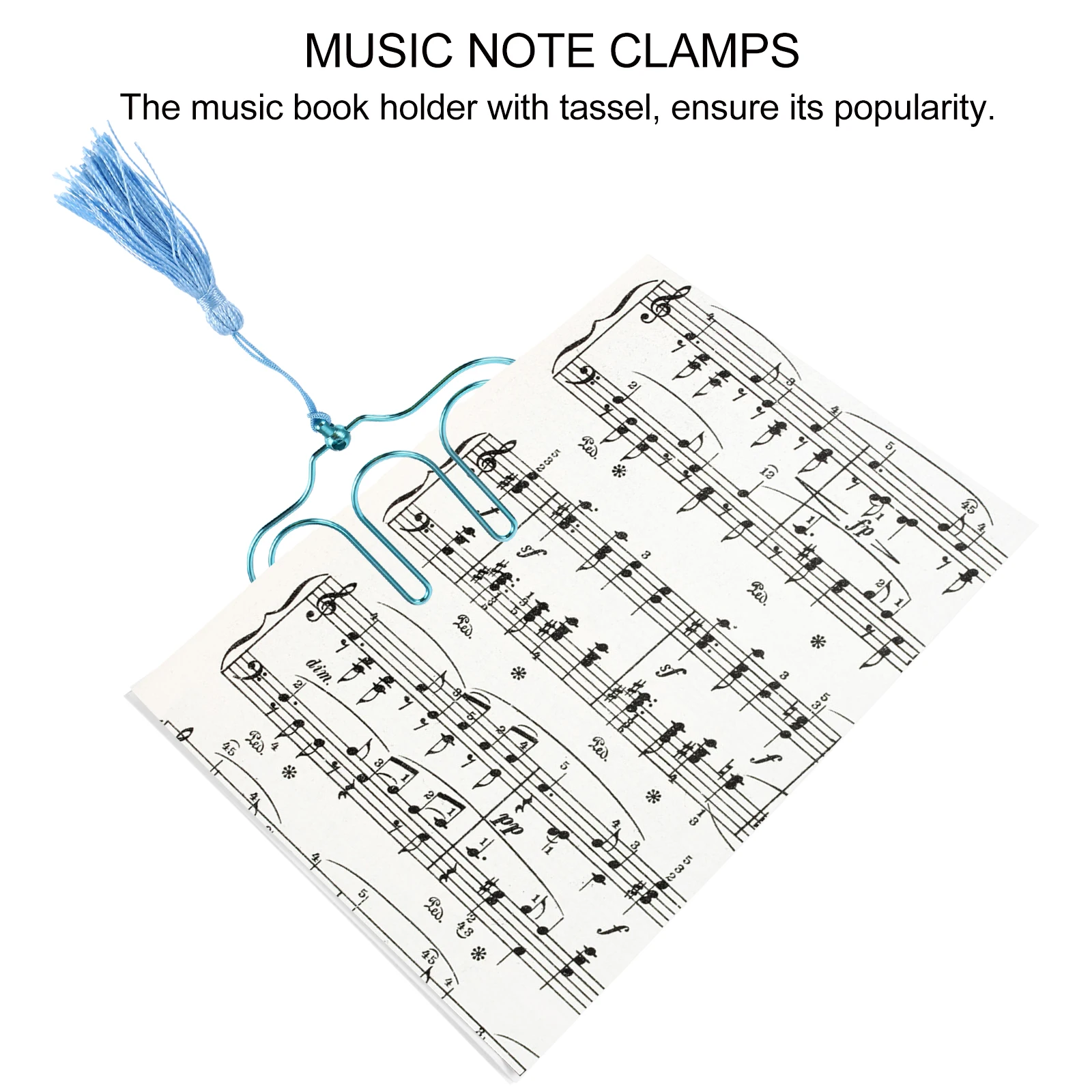 

2Pcs Music Book Holder Page Clip Iron Metal Paper Note Score Sheet Guitar Piano Musical Accessories Creative Sheet Clip