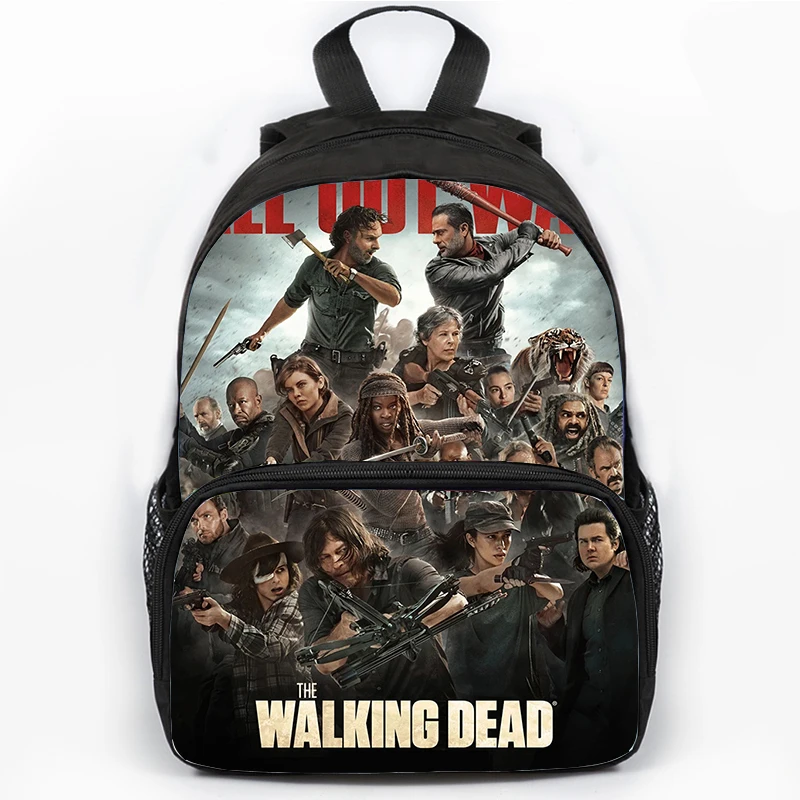 

The Walking Dead Backpack Large Capacity Boys Girls School Bookbag Durable Travel Rucksack Primary School Students Mochilas Gift