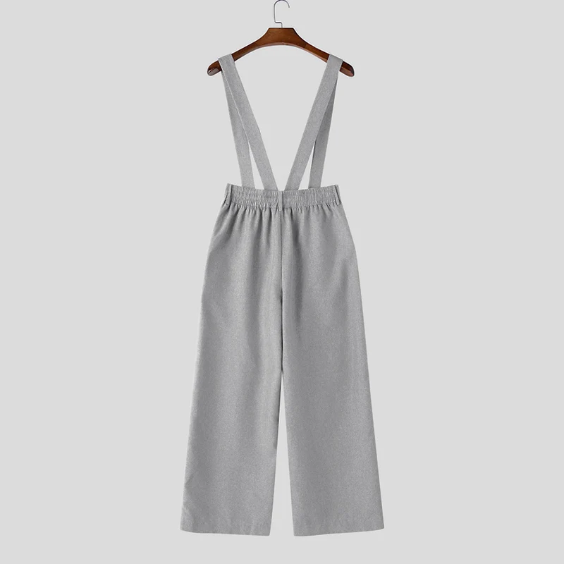 INCERUN Herren-Jumpsuits, einfarbig, ärmellos, lässig, mit Trägern, für Herren, Streetwear, locker, 2026, modische Herren-Overalls, Hosen – Detail 14