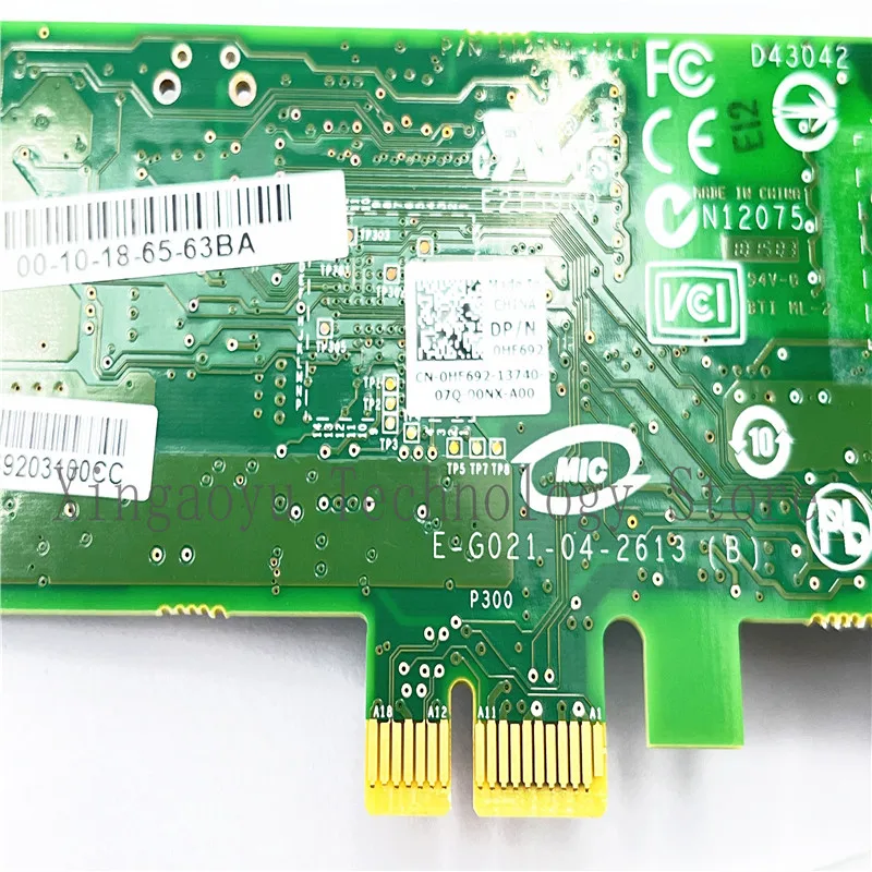 デルbcm5721pci-eシングルポートギガビットLAN hf692 0hf692 CN-0HF692 100% テストOK用オリジナル