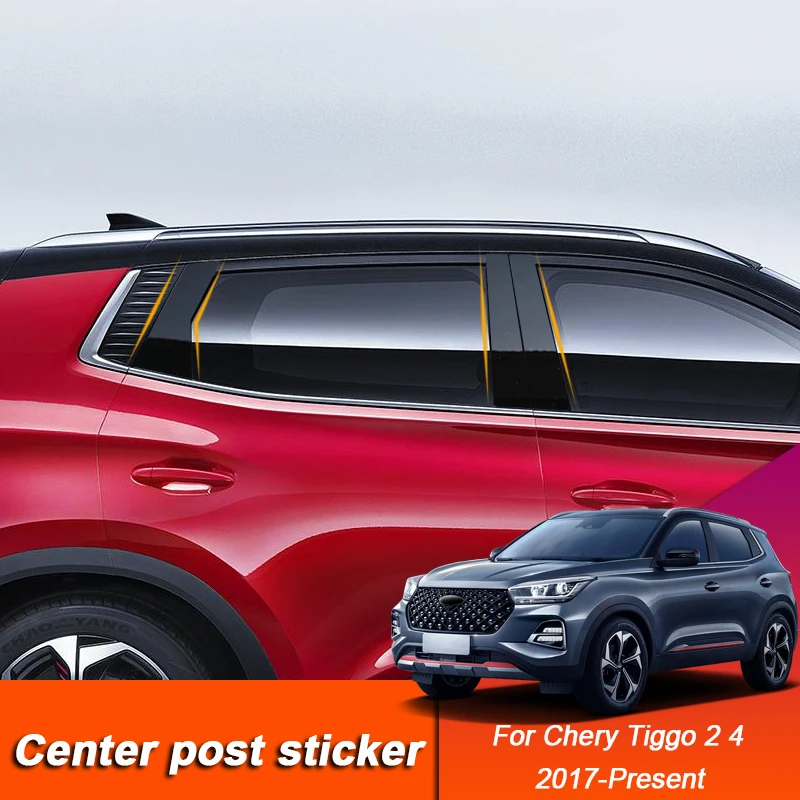 

For Chery Tiggo 2 4 2017-Present Car Styling Window Center Pillar Sticker PVC Trim Anti-Scratch Film Internal Auto Accessories