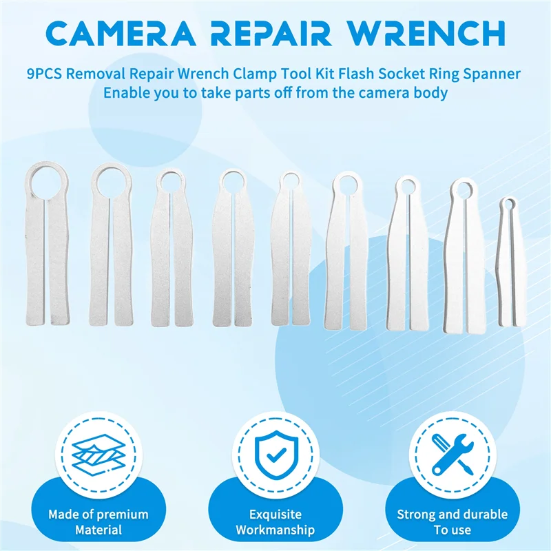 9 قطعة إزالة إصلاح وجع المشبك مجموعة أدوات فلاش المقبس حلقة المفك ل لايكا M Serial-PZZW