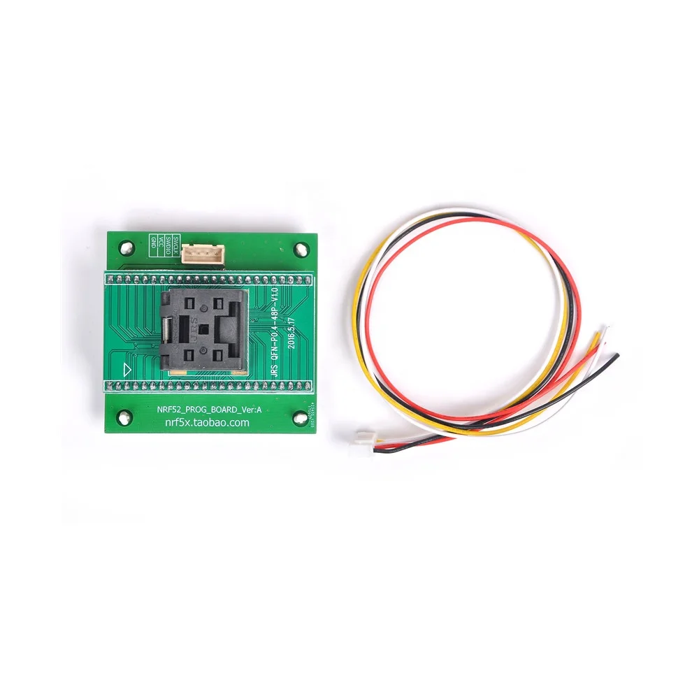 Nrf52832 Chip Burn-In Blok Vergulde Testblok Programmeur Burn-In Blok Adapter Qfn48