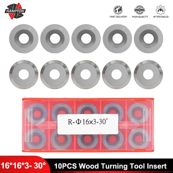 12/15/16mm Runde Hartmetall Legen Schneider 16x3mm 12x 2,5mm 15x 2,5mm 30 grad Einsätze Für CNC Drehmaschine Holz Drehen Schneiden Werkzeug
