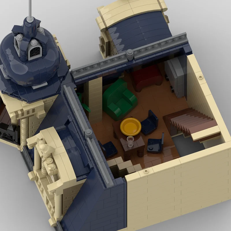 City Building Model Moc Building Blocks Beaux-Arts Modular Building Model Technology Bricks DIY Assembly Holiday Toy Gifts