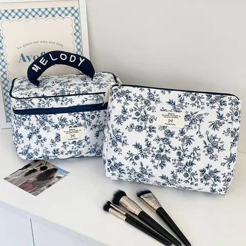 Wholesale Quilted Makeup Clutch Bag Large Pouch Travel Cosmetic Organizer Toiletries Makeup Clutch Bag Luxury Women Bags