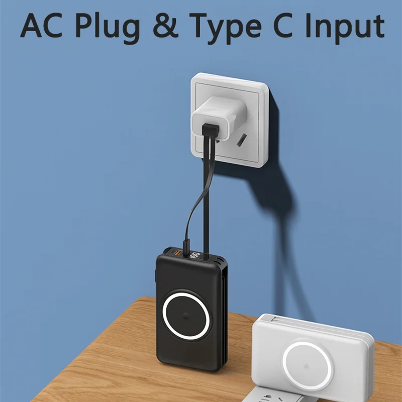 20000mAh Magsafe Power Bank Wall Charger Magnetic Wireless Charger Powerbank for iPhone 16 Xiaomi Samsung Travel Spare Battery view 3