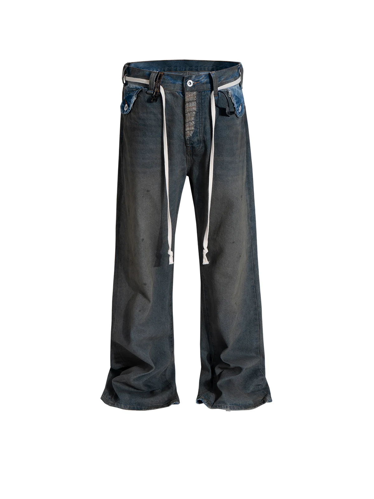 MIJKO Jeans Splatter Dirty Washed Vintage Denim Pants ZJ161