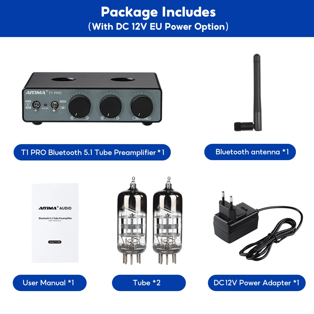 AIYIMA オーディオ T1 Pro Bluetooth チューブプリアンプ Hifi