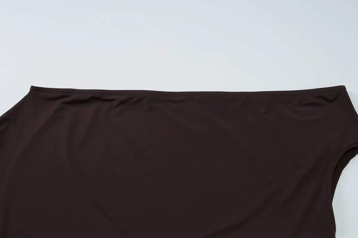 Women Solid Irregular Off Shoulder Mini Dress Fashion Sexy Slash Neck Short Sleeve Bodycon Casual Dresses Summer Streetwear