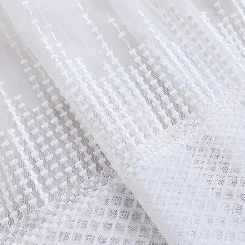 

Light Luxury Sheer White Tulle Fashion Bedroom Living Room Balcony Gauze Curtain Ly Curtains for Living Dining Room Bedroom