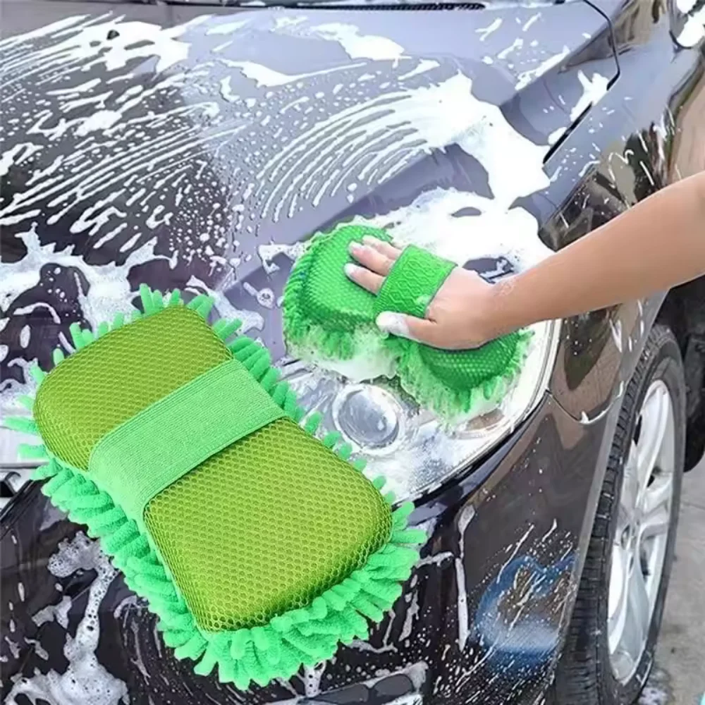 

Car Wash Microfiber Chenille Car Wash Sponge Care Washing Brush Pad Washing Towel Auto Gloves Styling Accessories Gadget