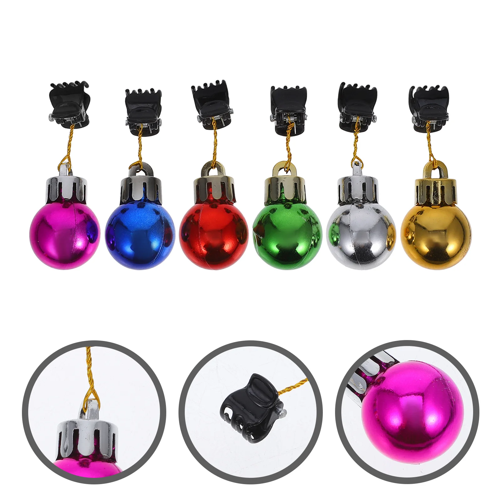 

12Pcs Christmas Beard Clips Shiny Colorful Facial Hair Ornaments Beard Decorations Xmas Party Gifts for Men Christmas Decoration