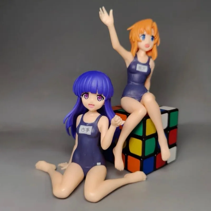 

Оригинальная коллекционная фигурка Sega Higurashi When They Cry: Ринна Рюгава, Рикка Таканаси в купальниках, настольное украшение, игрушка, подарок