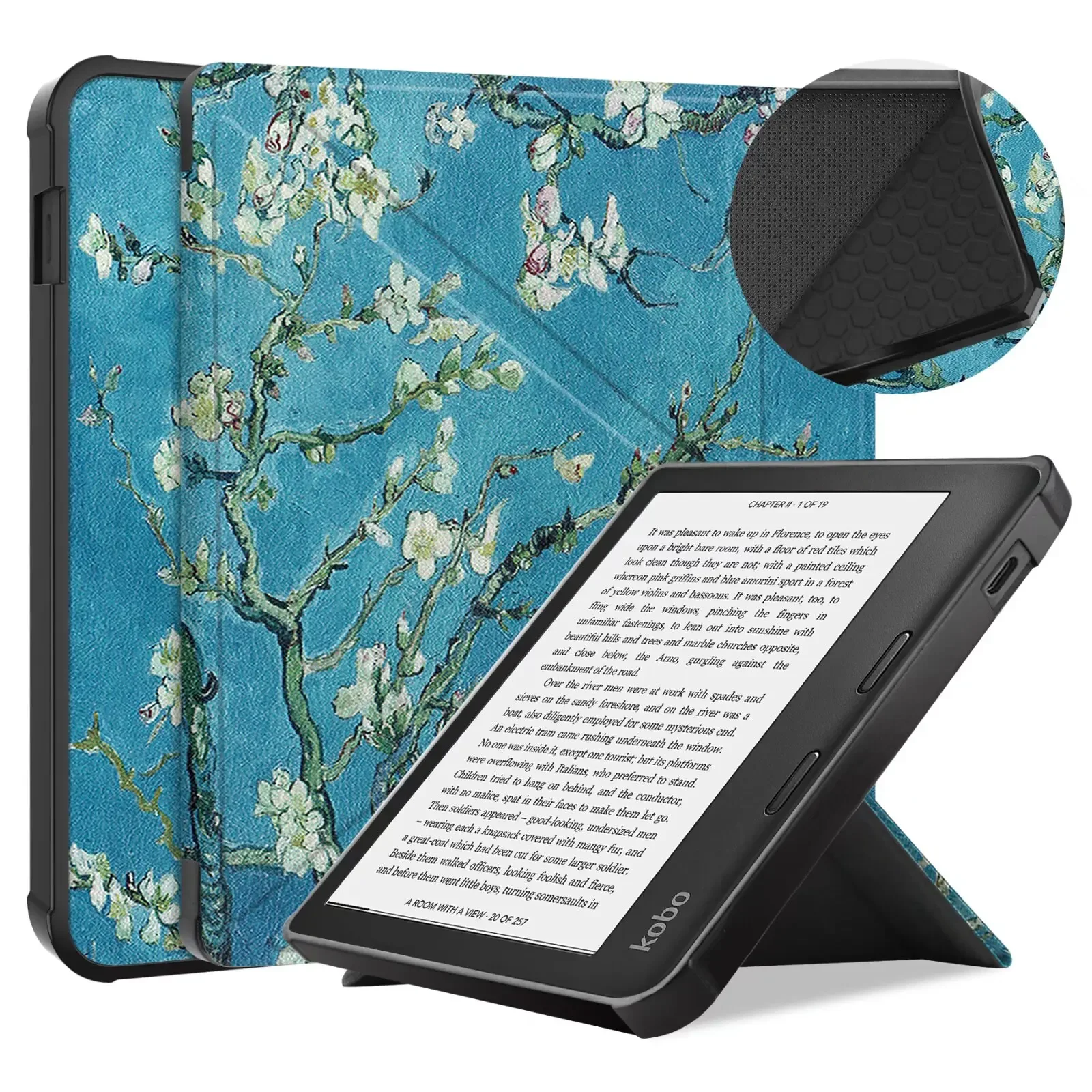 

Magnetic Cover For Funda Tolino Vision Colour Case 7" eBook Y-Folding Stand Coque for Tolino Vision6 TPU Back Shell
