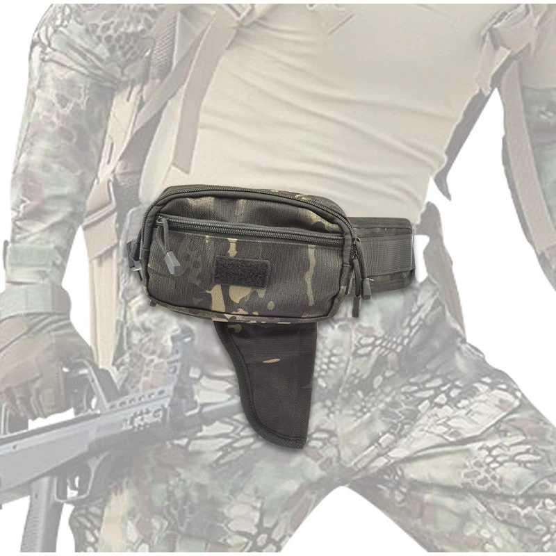 Anti-theft Concealed Carry Waist Pack， EDC Casual Fanny Pack for Men Women， Outdoor Travel Belt Bag with Hidden Holster Pocket