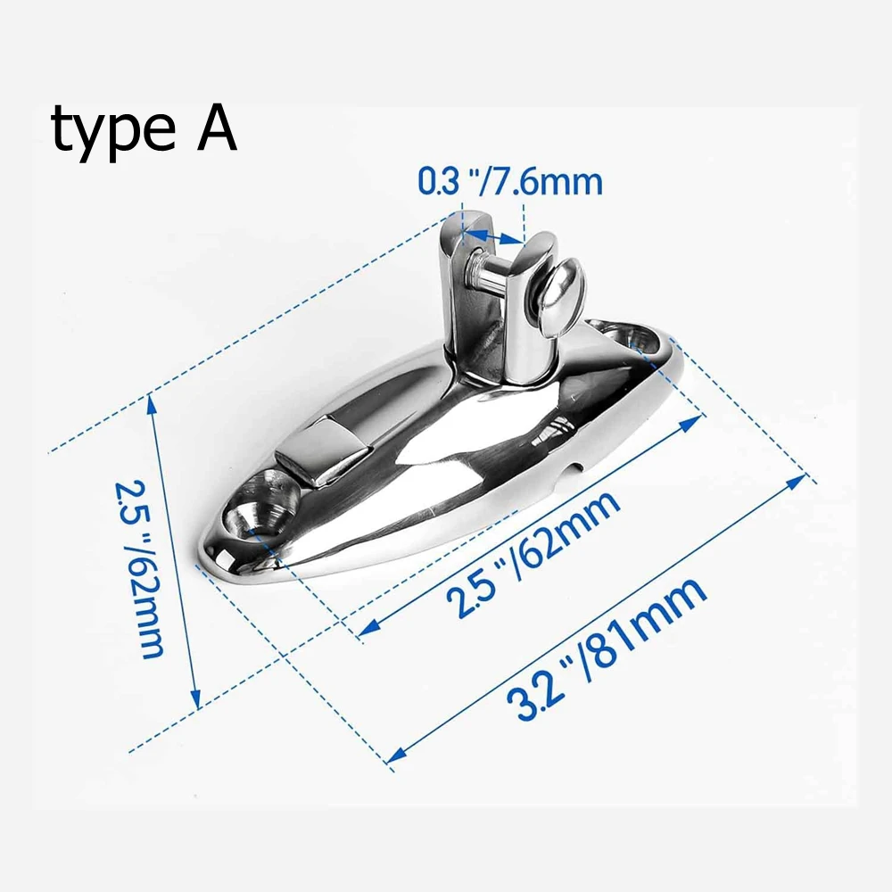Quick Release Boat Top Deck Hinge Boat Canopy Deck Hinge 316 Stainless Steel Marine Bimini Top Marine Hardware Accessories